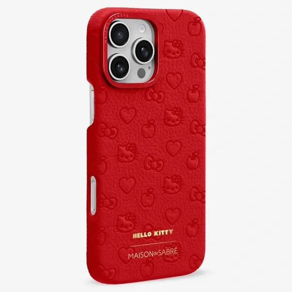 MAISON de SABRE leather Hello Kitty Phone Case iPhone 16 Pro Max - Red